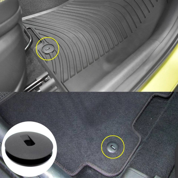 Кліпса кріплення килимків HK для Hyundai / Kia під гачок Чорна 1 шт FIX0077