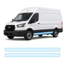 Антигравийная защитная бронепленка по лекалам для Ford Transit VII 2013- нижняя зона кузова пороги