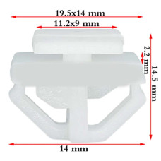 Клипса крепления молдинга Кузов Hyundai SsangYong K-7955706000 C0889