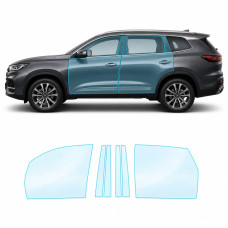 Антигравійна захисна бронеплівка за лекалами для Chery Tiggo 8 I 2018-2020 - зони дверей і стійки вікон