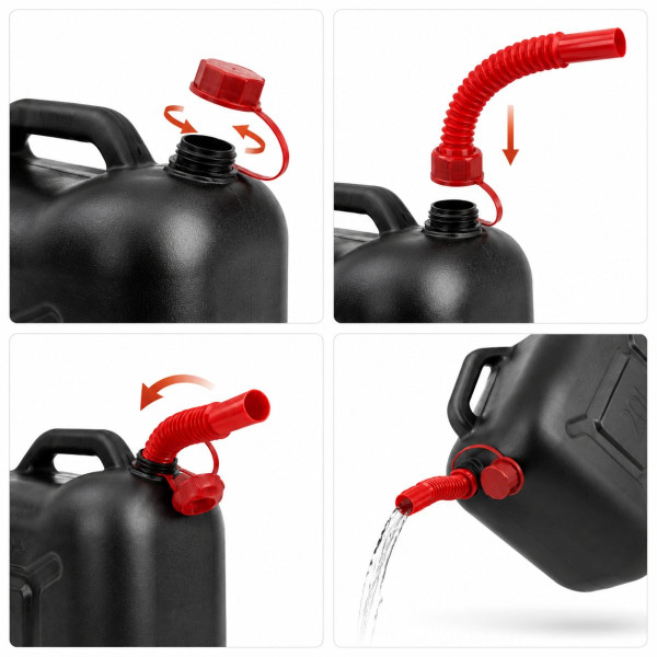 Канистра 20л Пластик HDPE Плотная Для Нефте Продуктов С Лейкой (KAN003)