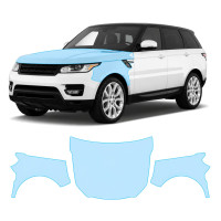 Антигравийная защитная бронепленка по лекалам для Land Rover Range Rover Sport L494 2013-2017 - капот и передние крылья