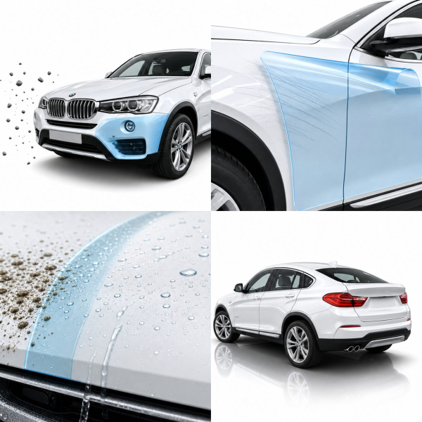 Антигравийная защитная бронепленка по лекалам для BMW X4 F26 2014-2018 - зеркала