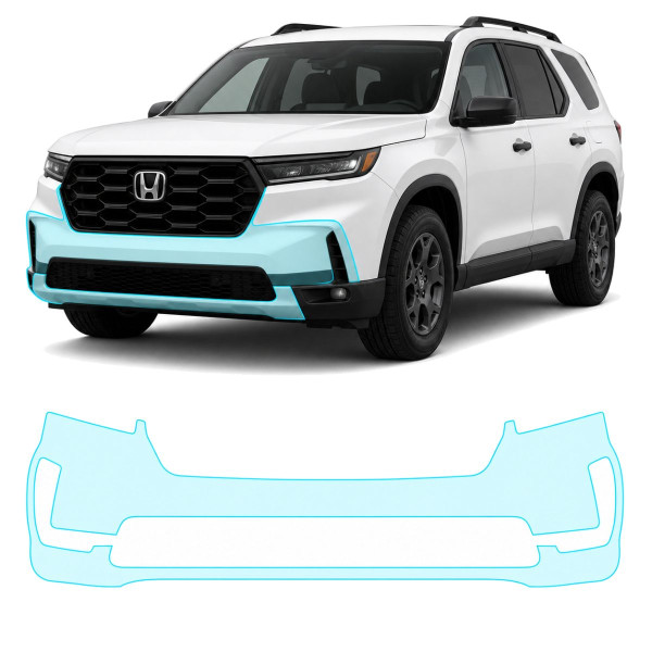 Антигравійна захисна бронеплівка за лекалами для Honda Passport III facelift 2022- передній бампер