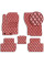 Коврики в салон для Mitsubishi Outlander 2012-2020 Экокожа Красные 5 шт (Rombus)