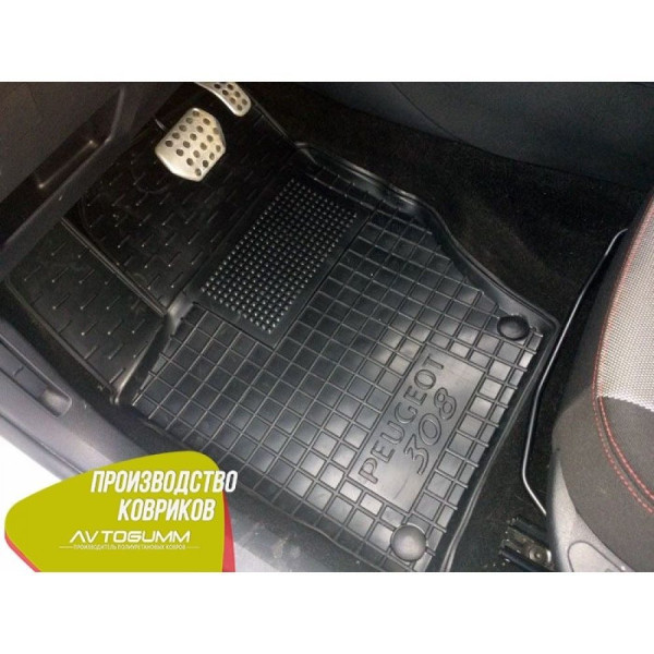 Водительский коврик в салон Peugeot 308 2008- (Avto-Gumm)