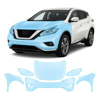 Антигравійна захисна бронеплівка за лекалами для Nissan Murano Z52 2015-2019 - передня частина авто (капот бампер крила))