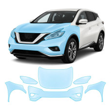 Антигравійна захисна бронеплівка за лекалами для Nissan Murano Z52 2015-2019 - передня частина авто (капот бампер крила))