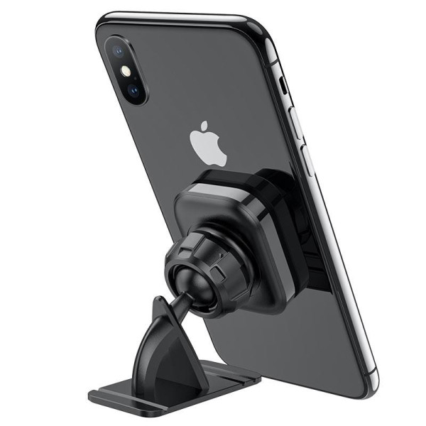 Автодержатель для телефона магнитный HOCO S47 Fuerte series на скотче Черный