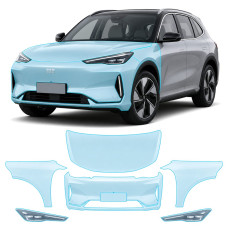 Антигравійна захисна бронеплівка за лекалами для Geely Galaxy E5 (EX5) I 2024- передня частина авто (капот бампер крила))