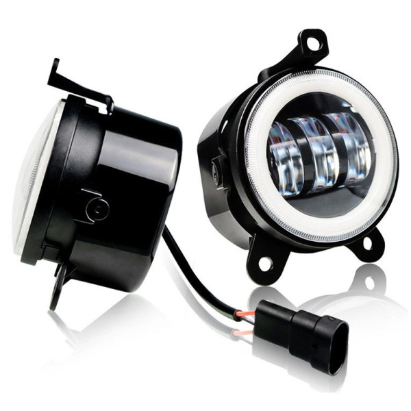 Фара LED протитуманна ВАЗ 2170-2173 ГАЗЕЛЬ Jeep Wrangler 3.5 дюймів 30W 117х92х79 мм з кільцем 1 шт