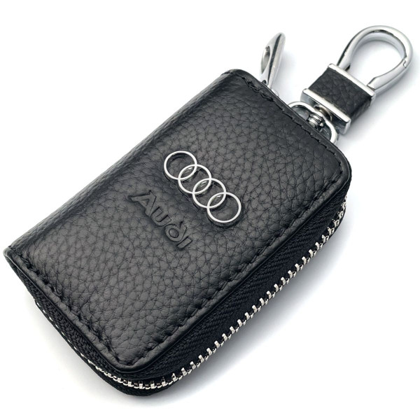 Автомобільна ключниця для ключів з логотипом Audi (Тіснена кожа)