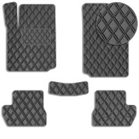 Коврики в салон для Citroen C2 2003-2010 Экокожа с подпятником Черные 5 шт (Rombus)