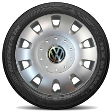 Ковпак колеса з емблемою Volkswagen SKS401 R16 сірий з логотипом на вибір 4 шт