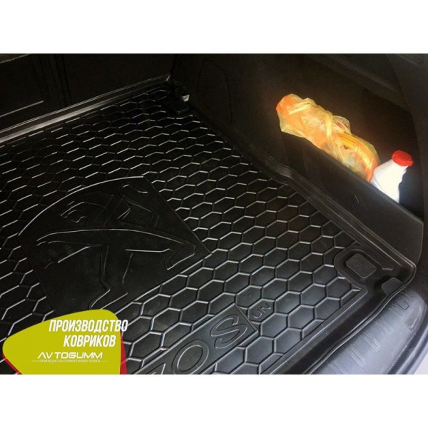 Автомобильный коврик в багажник Peugeot 308 2015- Universal / Резиновый (Avto-Gumm)