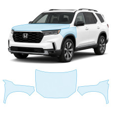 Антигравийная защитная бронепленка по лекалам для Honda Pilot IV 2023- капот и передние крылья