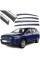 Дефлектори вікон вітровики Benke для Jeep Cherokee V 2013- Хром Молдинг Нержавіюча сталь 3D (BJPZG1423-W/S)