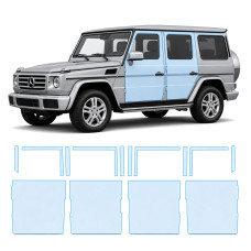 Антигравийная защитная бронепленка по лекалам для Mercedes-Benz G-Class W463 1990-2018 - зоны дверей и стойки окон