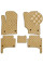 Коврики в салон для Volkswagen Touareg I 2002-2010 Экокожа Бежевые 5 шт (Rombus)