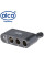Розгалужувач прикурювача Alca 12V 3 гнізда та 1USB Кут повороту 90° Оригінал (510 200)