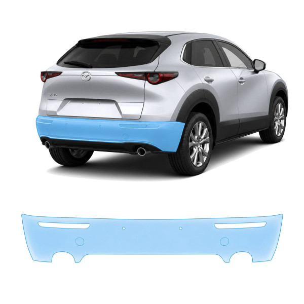 Антигравійна захисна бронеплівка за лекалами для Mazda CX-30 DM 2019- задній бампер