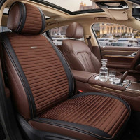 Накидка на передні сидіння Алькантара Napoli Premium Коричневі 1 шт