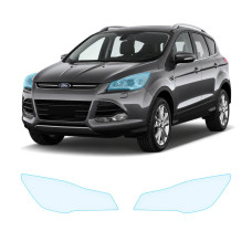 Антигравийная защитная бронепленка по лекалам для Ford Kuga II 2013-2019 - оптика (фары и ПТФ)