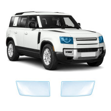 Антигравийная защитная бронепленка по лекалам для Land Rover Defender L663 2020- оптика (фары и ПТФ)