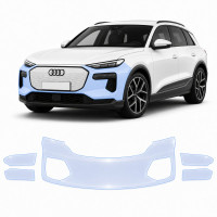 Антигравийная защитная бронепленка по лекалам для Audi Q6 e-tron PPE 2024- передний бампер