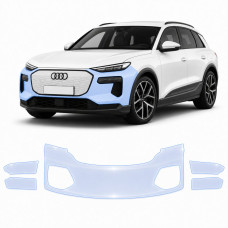 Антигравийная защитная бронепленка по лекалам для Audi Q6 e-tron PPE 2024- передний бампер