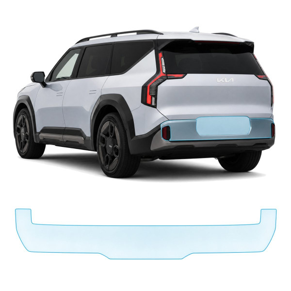 Антигравийная защитная бронепленка по лекалам для Kia EV9 I 2023- задний бампер