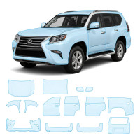 Антигравийная защитная бронепленка по лекалам для Lexus GX J150 facelift 1 2014-2019 - полный кузов