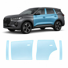 Антигравийная защитная бронепленка по лекалам для Chery Tiggo 7 Pro I facelift 2023- зоны дверей и стойки окон