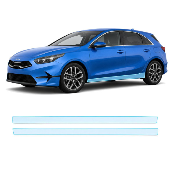 Антигравийная защитная бронепленка по лекалам для Kia Ceed CD facelift 2022- нижняя зона кузова пороги
