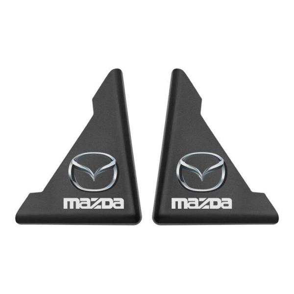 Захист кутів дверей Mazda 2 шт Гумові 45х58х47 мм на скотчі Чорні Посилені (протиударні чохли від сколів)