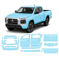 Антигравійна захисна бронеплівка за лекалами для Mitsubishi L200/Triton VI 2024- повний кузов