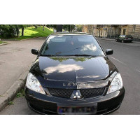 Дефлектор капоту мухобійка для Mitsubishi Lancer 2003-2007 /довгий