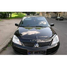 Дефлектор капота мухобойка Mitsubishi Lancer 2003-2007 /длинный