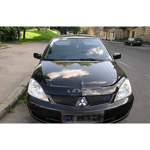 Дефлектор капоту мухобійка для Mitsubishi Lancer 2003-2007 /довгий