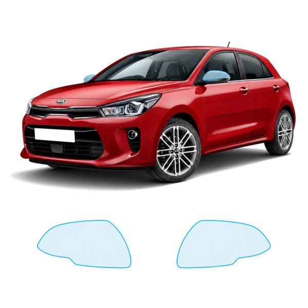 Антигравийная защитная бронепленка по лекалам для Kia Rio YB 2017-2019 - зеркала