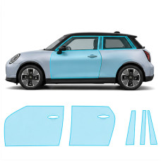 Антигравийная защитная бронепленка по лекалам для Mini Cooper Electric J01 2024- зоны дверей и стойки окон