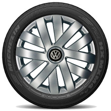 Ковпак колеса з емблемою Volkswagen SKS409 R16 сірий з логотипом на вибір 4 шт