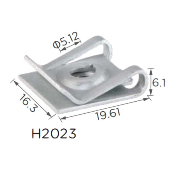 Скоба під гвинт L-19, 6x16, 3 D=5 Volkswagen, Renault (7703046049, 7703046145, 16182)H2023)