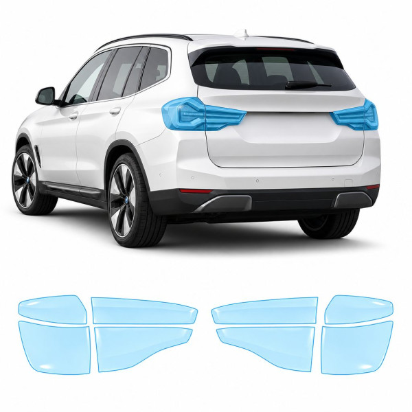 Антигравийная защитная бронепленка по лекалам для BMW iX3 G08 2020-2025 - задние фонари стопы