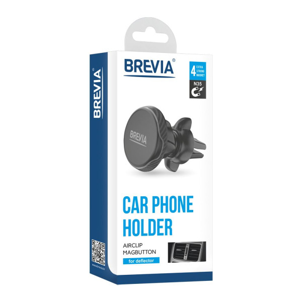 Держатель мобильного телефона Brevia AirClip MagButton Усиленный Магнитный 4 Магнита (48200)