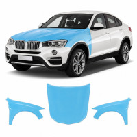Антигравійна захисна бронеплівка за лекалами для BMW X4 F26 2014-2018 - капот і передні крила