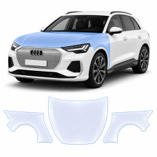 Антигравийная защитная бронепленка по лекалам для Audi Q4 e-tron F4 2021- капот и передние крылья