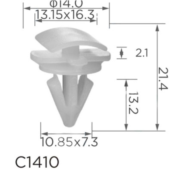 Кліпса кріплення молдингу Volkswagen Audi Seat Skoda (3C0853585) C1410