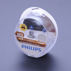 Автолампа галогенна Philips X-treme Vision G-Force +130% H3 12V 55W Pk22s 2 шт (12336XVGS2)