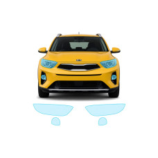 Антигравийная защитная бронепленка по лекалам для Kia Stonic YB 2017- оптика (фары и ПТФ)
